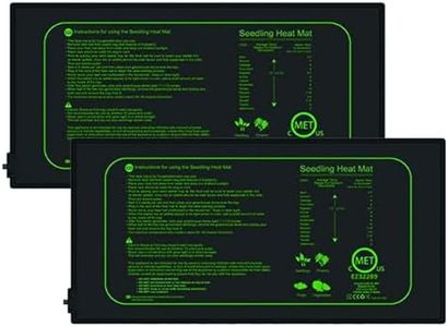 2Pack Seedling Heat Mat, 52 x 25cm Heating Mat for Plants Grow Seed Starting Greenhouse, Waterproof Durable Germination Warm Hydroponic Heating Pad(10 x 20.75 Inch)