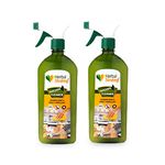 Herbal Strategi – Just Mop Kitchen Cleaner Spray | 100% Herbal | Disinfectant & Insect Repellent | Made with Lemongrass, Pine Oil & Cedar wood Oil | Eco-friendly & Biodegradable | Skin Safe, Baby Safe & Pet-Friendly | 500mL | Pack Of 2