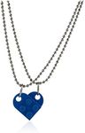 2 pieces Lego Puzzle Brick Pendant Necklaces Love Heart Shape Combine Necklace for Women Men Couple Loevers Best Friends Gifts, Plastic, not known