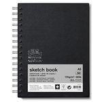 Winsor & Newton 6673002 Spiral Sketchbook, 50 Sheet, 170gsm, A5 Size, Natural White