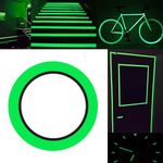 Gebildet Glow in The Dark Self-Adhesive Tape, Green Light Luminous Tape Sticker, 32.8 ft x 0.4 inch (10m x 1cm): Waterproof, Removable, Durable, Wearable, Stable, Safety