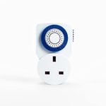 STATUS Timer Switch Mini | 24 Hour Segment Timer Light Switch | White UK Plug | S24HRMINIT6