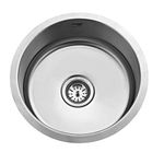 SILVER LINE Stainless Steel Matte Satin Finish Kitchen Sink Round Bowl - 17-1/2"