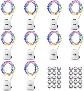 Melofo 10 Pack LED Fairy String Lights 3M/30 LEDs Battery Operated String Lights 3 Twinkle Lighting Modes Copper Wire Lights for Holiday Wedding Birthday Christmas Party Gifts Wine Bottle Decorations
