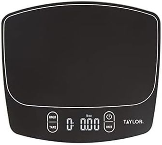 Taylor Waterproof Digital Kitchen Scale, 11 pounds, Black