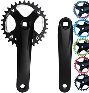 GANOPPER 32T Square Taper Crankset Single Speed Road Bike Crank Set 104 BCD 32 T Mountain Bike 170mm Crankset for MTB 9 10 11 Speed Crankset