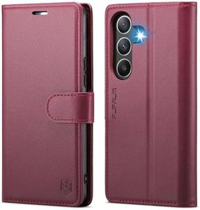 FLIPALM Wallet Case for Samsung Galaxy S26 6.3", RFID Blocking Credit Card Holder, PU Leather Folio Flip Kickstand Protective Shockproof Cover for Galaxy S26 (Red, Samsung Galaxy S26)