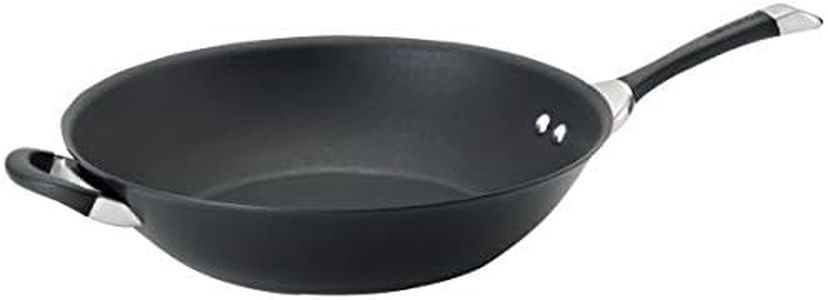 Circulon Symmetry Black Hard Anodized Nonstick 14-Inch Stir Fry with Helper Handle