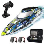 BEZGAR TX123 Remote Control Boats - Fast Speed RC Boat 32+ KPH with A Portable Suitcase for Lakes & Pools & Salt Water, Summer Toys for Adults and Ideal Gifts for Kids Boys Age 6 7 8-12 Years Old