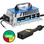 Golf Cart Charger 36 Volt EZGO 20AMP 1250W EZGO Golf Cart Battery Charger 36V 20A for EZGO TXT D-Plug, IP67 Waterproof 36V EZ-GO Charger 4-6 hrs Full Charge, 16FT Cable, for Lead-Acid/AGM/Gel Battery