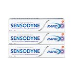 Sensodyne Toothpaste Rapid Combo pack, Sensitive tooth paste to help beat sensitivity fast, 240 gm multi-pack (80 gm x 3)