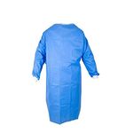 SURGICOMFORT Disposable surgical isolation ppe Gown (Pack of 5, Blue, Length-48inch, Knitted Cuff, Fluid Resistant, sms fabric) for multipurpose work utility