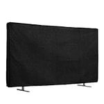 kwmobile Dust Cover for 75" TV - Linen TV Display Protector for TVs - Protect Your TV Screen - Black