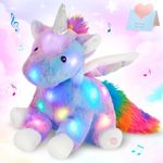 CozyWorld 42CM Unicorn Light up Musical Unicorn Stuffed Animal Glowing Singing Soft Plush Toys Decor Birthday Christmas Children's Day Gifts for Toddlers Boys Girls Kids