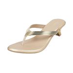 Metro Women Gold Fashion Kitten Heel Slip-on UK/5 EU/38 (32-240)