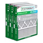 Filterbuy 20x25x5 Air Filter MERV 8 Dust Defense (3-Pack), Pleated HVAC AC Furnace Air Filters for Honeywell FC100A1037, Lennox X6673, Carrier, and More (Actual Size: 19.88 x 24.75 x 4.38 Inches)