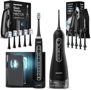 Aquasonic Black Series PRO UV and Aqua Flosser PRO Bundle