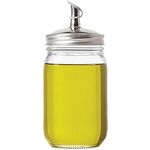 Jarware Stainless Steel Oil Cruet Lid For Regular Mouth Mason Jars