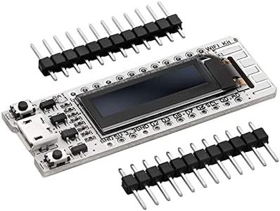 AZDelivery ESP8266 NodeMCU ESP8266-12F Heltec 3.3V WiFi Development Board CP2104 4MB Flash with 0.91 inch OLED Display Module compatible with Arduino Including E-Book!