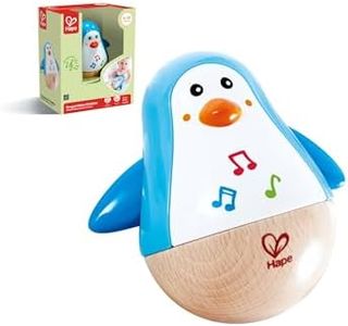 Hape Kids Wooden Penguin Musical Toy - Baby Wobble Music Maker with Chimes - Educational Musical Instrument for Infants and Toddlers 12 Months and Up