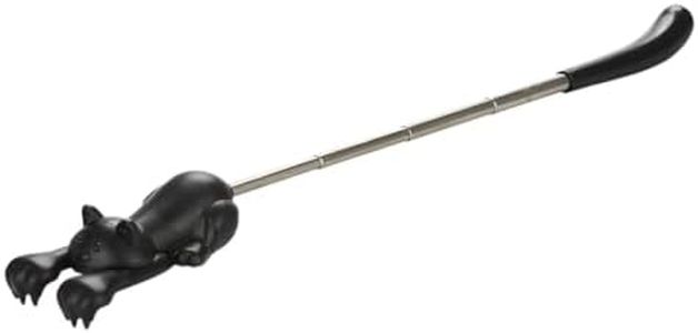 Balvi Rascador Curious Cat Color Negro Rascador de Espalda Extensible En Forma Divertida de Gato negr