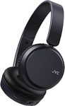 JVC HA-Z37W-A Wireless Bluetooth On Ear Headphones, 35 hours of wireless listening time, Soft ear-pads for a secure and comfortable fit, Bass boost function for dynamic bass sound (on/off) (Blue)