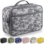 Zulay Insulated Lunch Bag - Thermal Kids Lunch Bag With Spacious Compartment & Built-In Handle - Portable Back To School Lunch Bag For Kids, Boys, & Girls To Keep Food Fresh (Digital Camouflage)