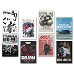 Wallgasm Kendrick Lamar Posters - Set of 8, 8x12 inch (A4 Size) 300 GSM | Kendrick Posters | K-Dot Posters | Rap Posters | Music Posters | Rapper Posters | Posters for Room | Aesthetic Room Decor Item | Kung Fu Kenny