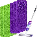 Aifacay Reusable Microfiber Mop Pads for Swiffer Power Mop,Power Mop Pads Mop Refill Pads for 13''-15'' Spray Mop Washable and Machine Replacement Heads Wet Dry Mops Wood Floor Pads,6 Pack