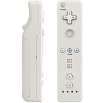 JJN Wii Remote Controller, Wii Controllers, Replacement Remote Game Controller for Nintendo Wii/Wii U, with Silicone Case and Wrist Strap (White)