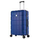 ATX Luggage Large Suitcase Super Lightweight Durable ABS Hard Shell Suitcase with 4 Dual Spinner Wheels and Built-in TSA Lock (Midnight Blue, 110 Liter)