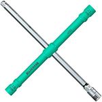 Innovative 4-in-1 Lug Wrench from WIESEMANN 1893 I Foldable Car Wheel Nut Wrench Made of Q-30 Steel with Ball Guard & Space-Saving I 81314