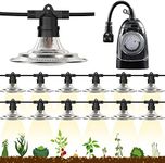 Espird LED Grow Light Plant Growing Lamps with Timer, Outdoor Waterproof Grow Light String Grow Lights for Greenhouse, Full Spectrum Grow Light for Seeding Veg Flowers 12 Lights