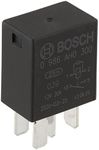 Bosch 0986AH0300 Mini Relay 12V 20A, IP5K4, Operating Temperature from -40 Degree to 85 Degree C, 4 Pin Relay