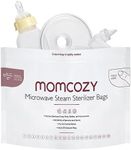 Momcozy Microwave Steam Sterilizer Bags, 8 Count Travel Sterilizer Bags Reusable for Breast Pump Part/Baby Bottle, 20 Uses Per Bag, Breastpump Accessories for Momcozy S9 Pro/S12 Pro/V1/V2