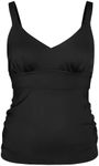 KNIX Tankini Swim Top - Black - Size L