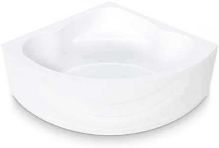 Aquade Acryl Eckbadewanne 140x140 Modell: Kassel - Weiß Badewanne Komplettset 140x140 - Badewannen Mit Wannenträger + Schürze