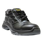 HILLSON Clawz Safety Shoe for Men CL-03 | Most Comfortable Industrial Footwear with Orthobounce in-Socks, Dual Density Sole, Steel Toe Protection, Heat, Water & Oil Resistant | Size 09 India/UK Black
