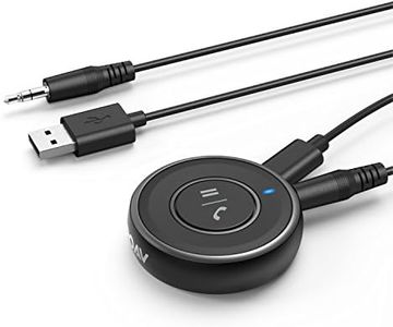 Roav Bluetooth Receiver, by Anker, with Bluetooth 4.1, CSR Bluetooth Chip, Noise-Cancellation, Integrated Mic for Hands-Free Calling, AUX-Out Port, and a USB Charging Port