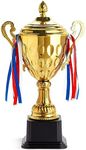 Juvale Large Gold Trophy Cup – 16.3" 1st Place Championship Award for Football, Soccer, Fantasy Sports Competition