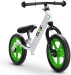 Bixe Aluminum Balance Bike for 2-5 Year Old Toddlers - 12 inch or 30.5 cm Wheels - No Pedal Kids' Training Bikes - Lightweight Bicycle for 2+ Boy or Girl - Green
