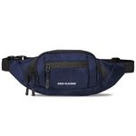 Dein Kleider Venture Waist Fanny Pack Travel Handy Hiking Zip Pouch Document Money Phone Belt Sport Bag Bum Bag for Men and Women Polyester (Navy Blue)