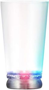 FlashingBlinkyLights Red White and Blue Light Up Pint Glass(Set of 4)