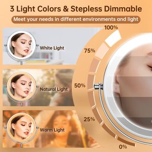 Gospire Lighted Makeup Mirror – 10X Magnification