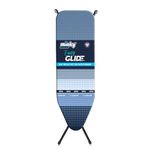 Minky EasyGlide Ironing Board, 110 x 35 cm Ironing Board, Lightweight & Compact, Adjustable Height Up To 86cm, Sturdy 4-Leg Design With Non-Slip Feet, Made in The UK