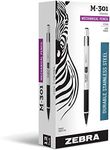 Zebra Pen M-301 Stainless Steel Mechanical Pencil, 0.5mm Point Size, Standard HB Lead, Black Grip, 12-Count, 54010