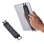 TFY Security Hand-Strap for Tablets Compatible with iPad Mini4 iPad Air (iPad Air 2), iPad Pro 9.7Inch - Samsung Galaxy Tab & Note - Google Nexus and More - Black/Gray (Two Pieces)