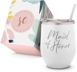 Maid of Honor Tumbler - Stainless Steel Cup with Lid and Straw - Gift for Bride, Bridal Shower, Wedding, Bachelorette Party - Travel Tumbler, Travel Mug - Maid of Honor Proposal - Bridal Party