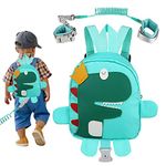 Yuepin Baby Reins Walking Harness for Toddlers, Children Backpack Kids Anti Lost Safety Wrist Cuff with Lock and 1.5m Bungee Straps Link (dinosaur)