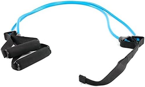Power Systems Double Cords are V-Shaped with 2 Padded Handles and 1 Anchor, Resistance Band Level: Heavy, Light Blue, 36 Inches, (84655)